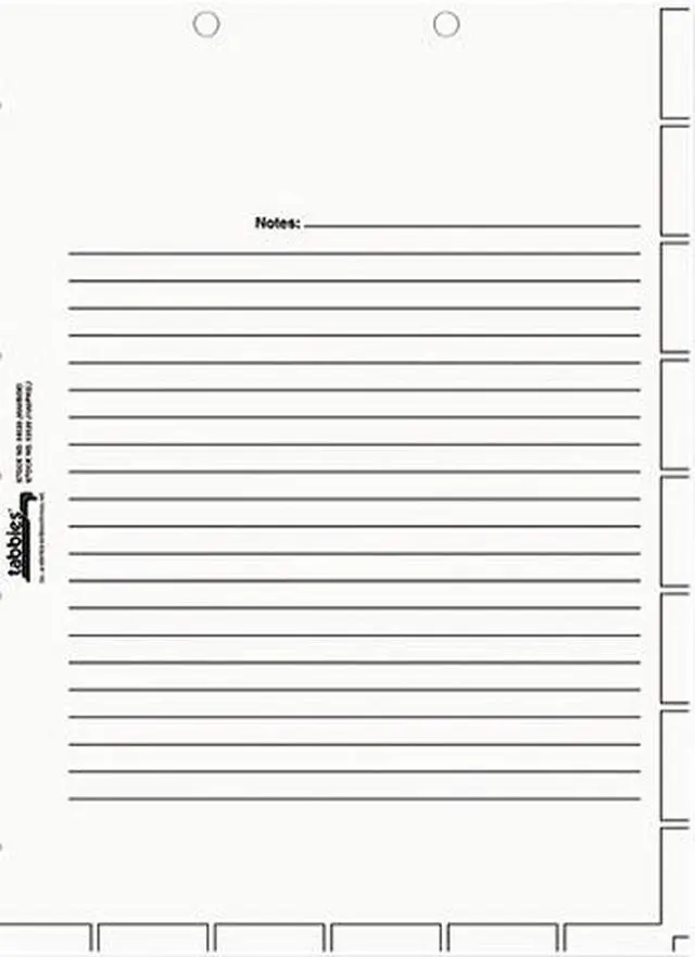 Main image of Tabbies 54520 Medical Chart Index Divider Sheets, 8 1/2 x 11, White, 400/Box