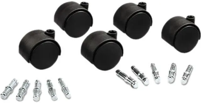 Main image of Master Caster 23624 Deluxe Casters, 100 lbs./Caster, Polyurethane, Matte Black, 5/Set