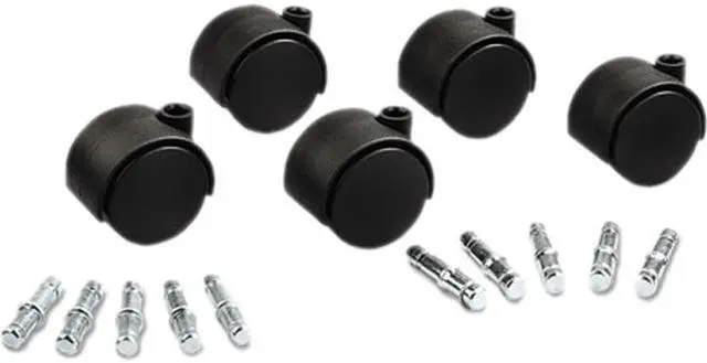 Main image of Master Caster 23622 Deluxe Casters, 100 lbs./Caster, Nylon, Matte Black, 5/Set