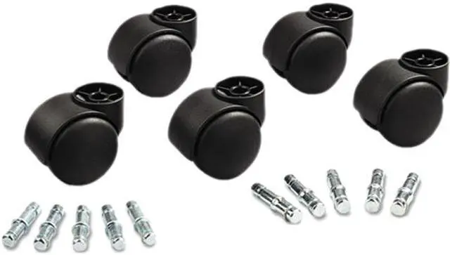 Main image of Master Caster 23620 Deluxe Casters, 100 lbs./Caster, Polyurethane, Matte Black, 5/Set