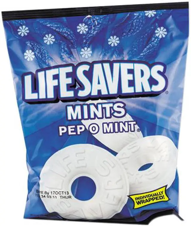 Main image of LifeSavers 88503 Hard Candy, Pep-O-Ment Flavor, Individually Wrapped, 6.25oz Bag