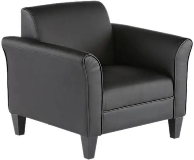 Main image of Alera Reception Lounge Series RL23LS10B (ALERL23LS10B)Club Chair, Black/Black Leather