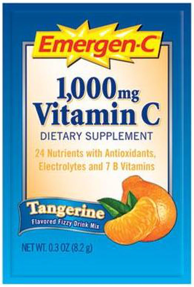 Emergen-C EV281 Immune Defense Drink Mix, Tangerine, 0.3 oz Packet, 50 ...