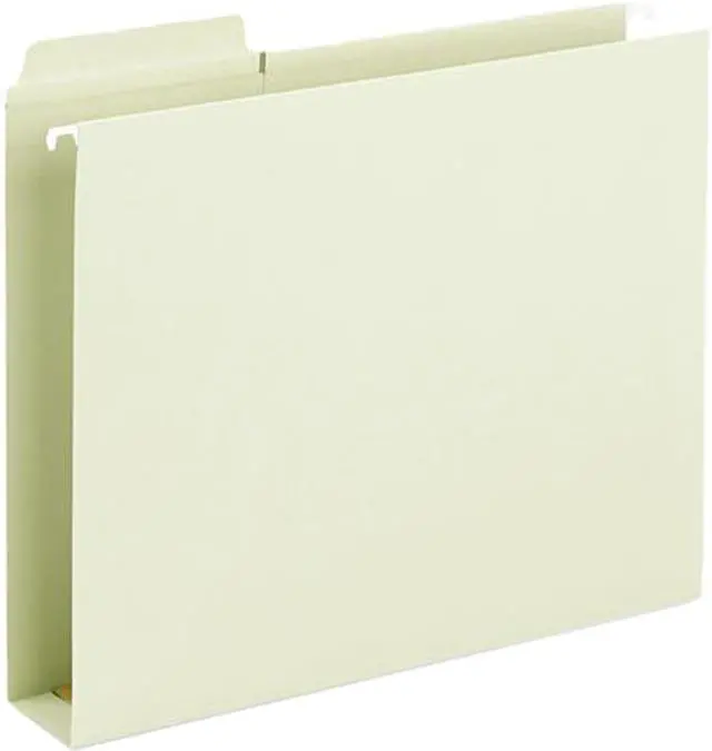 Main image of Smead 64201 Box Bottom Hanging Folders, Built-In Tabs, Letter, Moss Green