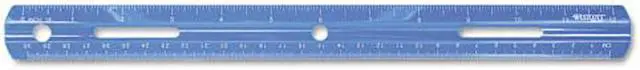 Main image of Westcott 10526 Plastic Ruler, 12in/30cm, Assorted Colors