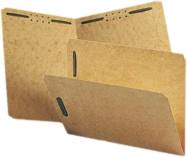 Main image of Smead 14813 Kraft K Style Fastener Folders, Straight Cut, Top Tab, Letter, Brown, 50/Box