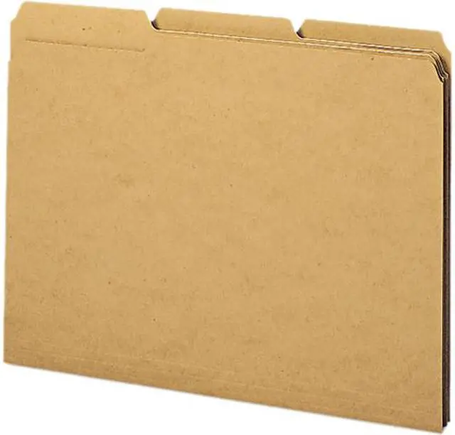 Main image of Smead 10830 Kraft File Folders, 1/3 Cut Right, Reinforced Top Tab, Letter, Brown, 50/Box