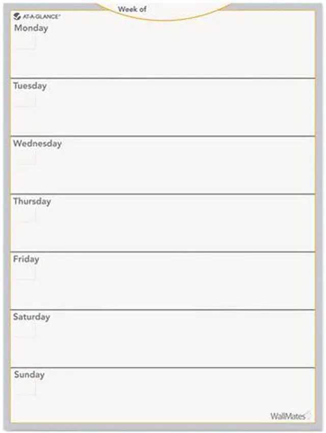 Main image of At-A-Glance WallMates Self-Adhesive Dry Erase Weekly Planning Surface 18 x 24