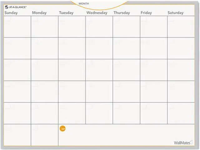 Main image of AT-A-GLANCE AW502028 WallMates Self-Adhesive Dry-Erase Monthly Planning Surface, White, 24" x 18"