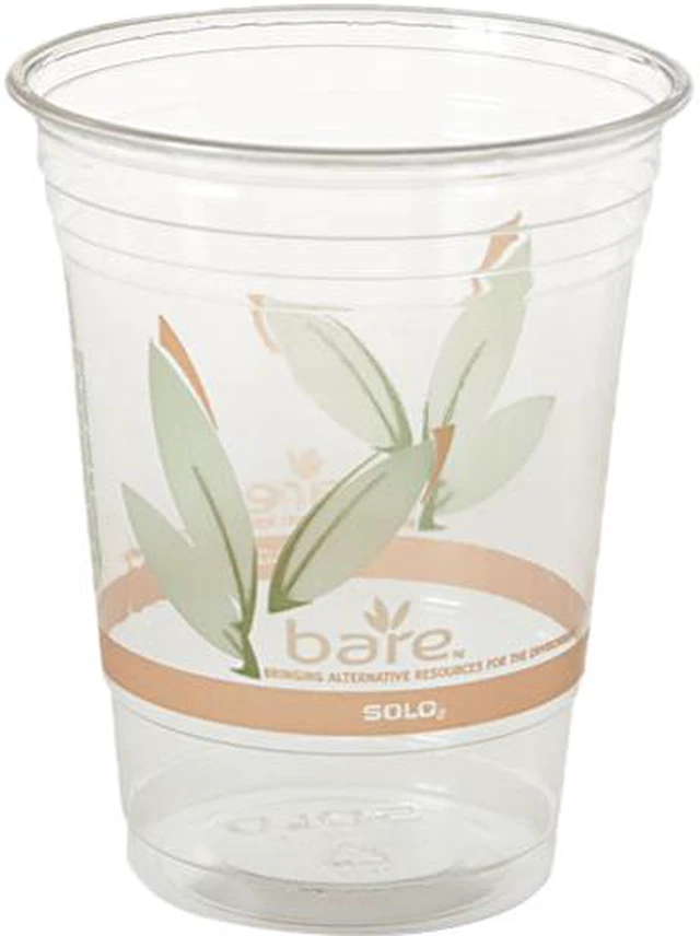 SOLO Cup Company RTP16J9036PK Bare RPET Cold Cups, Clear w/Leaf Design ...