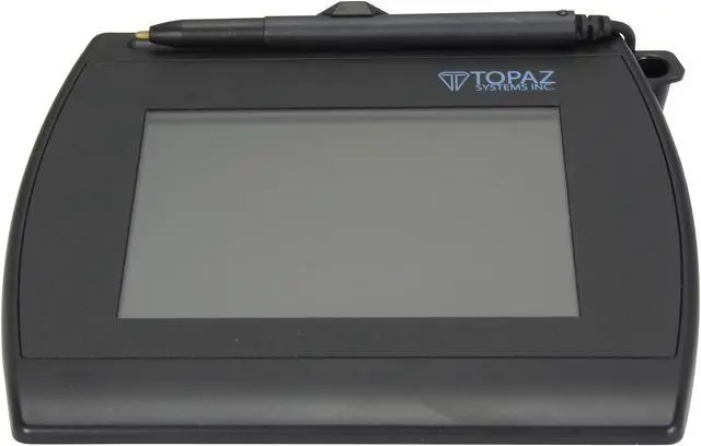 Alt view image 2 of 5 - Topaz SigGem Color 5.7 T-LBK57GC Series Dual Serial/USB Backlit T-LBK57GC-BHSB-R Signature Capture Pad