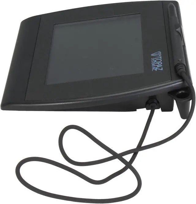 Alt view image 3 of 5 - Topaz SigGem Color 5.7 T-LBK57GC Series Dual Serial/USB Backlit T-LBK57GC-BHSB-R Signature Capture Pad