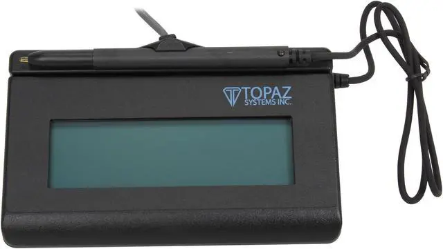 Alt view image 2 of 5 - Topaz SignatureGem LCD 1x5 T-LBK462 Series Virtual Serial via USB BackLit T-LBK462-BSB-R Signature Capture Pad