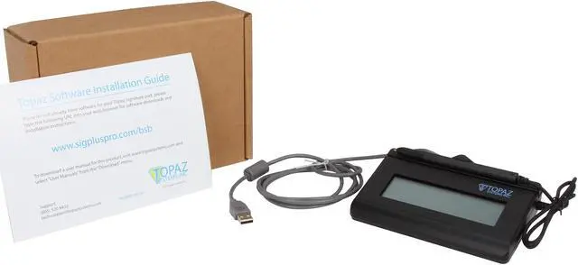 Alt view image 5 of 5 - Topaz SignatureGem LCD 1x5 T-LBK462 Series Virtual Serial via USB BackLit T-LBK462-BSB-R Signature Capture Pad