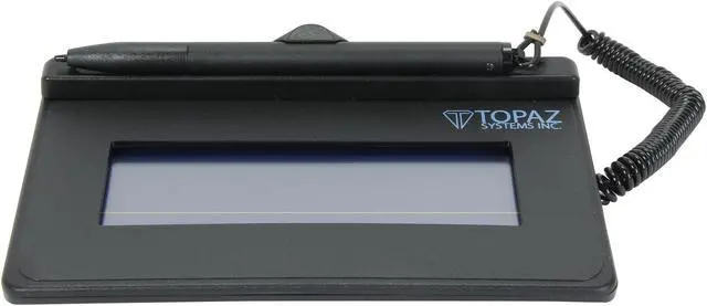 Alt view image 2 of 5 - Topaz SigLite 1x5 T-S460 Series Serial T-S460-B-R Signature Capture Pad