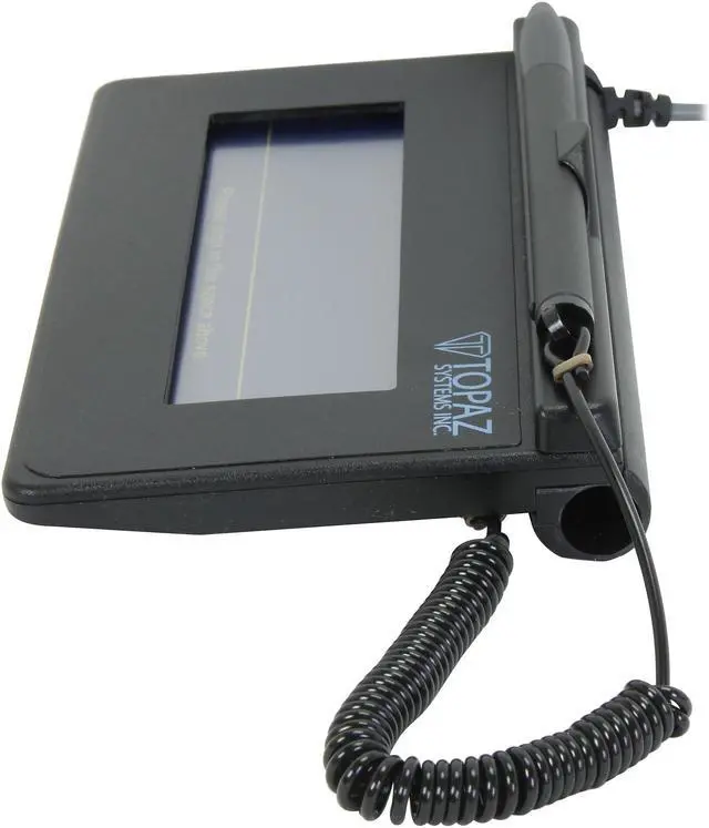 Alt view image 3 of 5 - Topaz SigLite 1x5 T-S460 Series Serial T-S460-B-R Signature Capture Pad