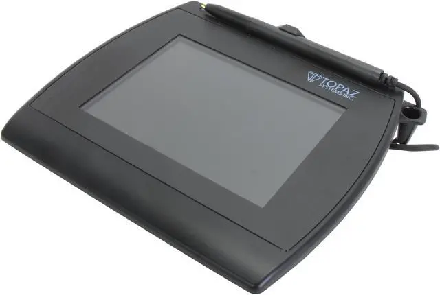 Main image of Topaz SignatureGem LCD 4x5 T-LBK766SE Series Dual Serial/USB (High Speed) BackLit T-LBK766SE-BHSB-R Signature Capture Pad