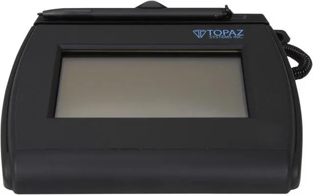Alt view image 2 of 6 - Topaz SigLite LCD 4x3 T-LBK750 Series Dual Serial/USB (High Speed) BackLit T-LBK750SE-BHSB-R Signature Capture Pad