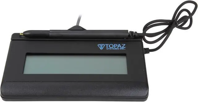 Alt view image 2 of 6 - Topaz SignatureGem LCD 1x5 T-LBK462 Series Serial BackLit T-LBK462-B-R Signature Capture Pad