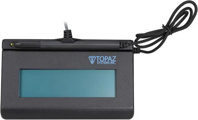 Alt view image 3 of 6 - Topaz SignatureGem LCD 1x5 T-LBK462 Series Serial BackLit T-LBK462-B-R Signature Capture Pad