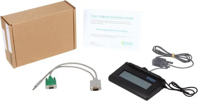 Alt view image 6 of 6 - Topaz SignatureGem LCD 1x5 T-LBK462 Series Serial BackLit T-LBK462-B-R Signature Capture Pad