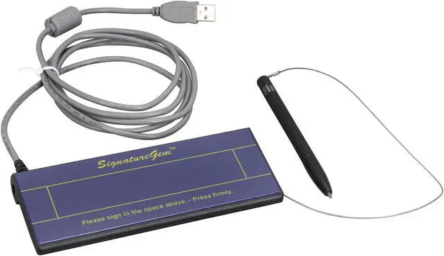 Alt view image 6 of 7 - Topaz SignatureGem 1x5 T-S261 Series USB T-S261-HSB-R Signature Capture Pad