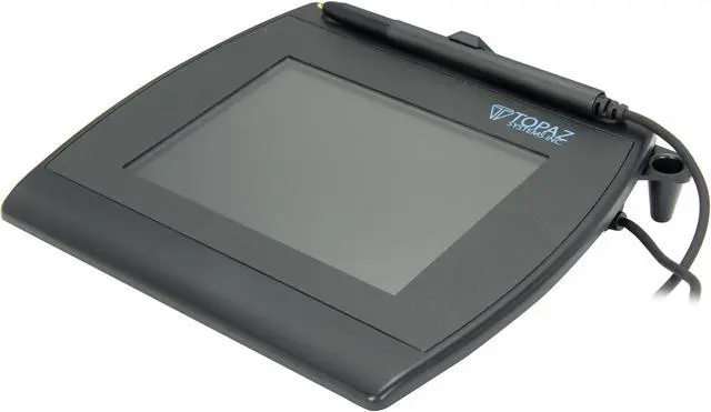 Main image of Topaz SignatureGem LCD 4x5 T-LBK766 Series Dual Serial/USB BackLit T-LBK766-BHSB-R Signature Capture Pad