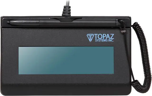 Alt view image 2 of 7 - Topaz SigLite LCD 1x5 T-LBK460 Series HID-USB Backlit T-LBK460SE-HSB-R Signature Capture Pad