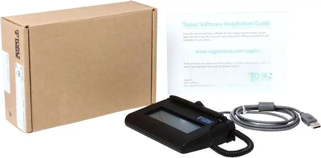 Alt view image 7 of 7 - Topaz SigLite LCD 1x5 T-LBK460 Series HID-USB Backlit T-LBK460SE-HSB-R Signature Capture Pad