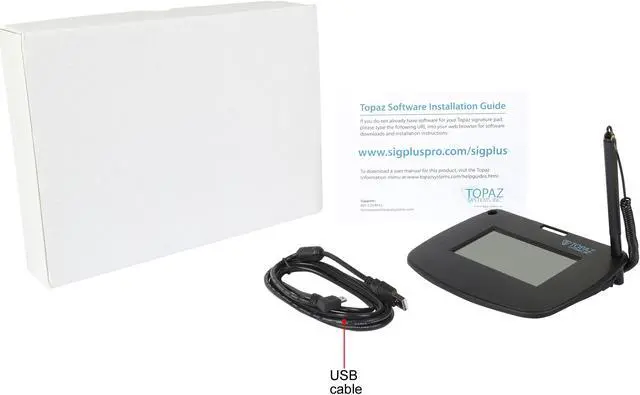 Alt view image 6 of 6 - Topaz SigLite Color 4.3 T-LBK43LC Series USB Backlit T-LBK43LC-HSB-R Signature Capture Pad