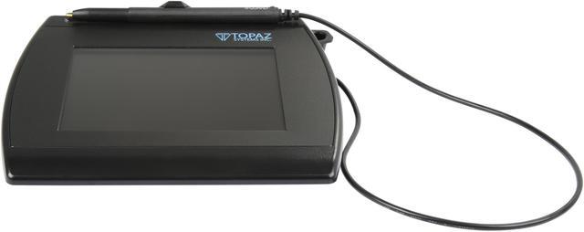 Alt view image 3 of 6 - Topaz SigGem Color 5.7 T-LBK57GC Series Dual Serial/Virtual Serial via USB Backlit T-LBK57GC-BBSB-R Signature Capture Pad