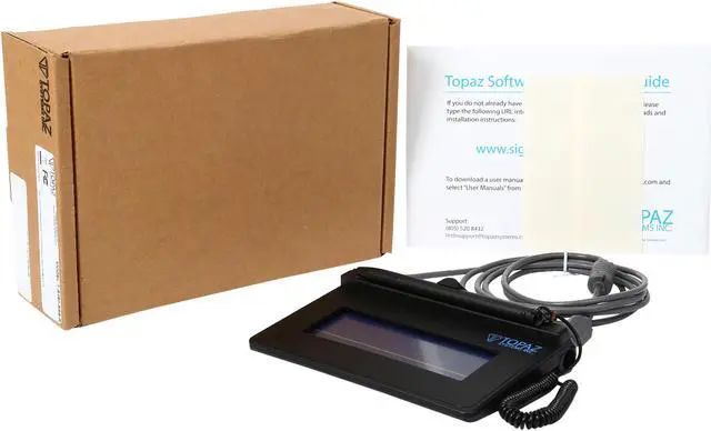 Alt view image 7 of 6 - Topaz SigLite 1x5 T-S460 Series Virtual Serial via USB T-S460-BSB-R Signature Capture Pad