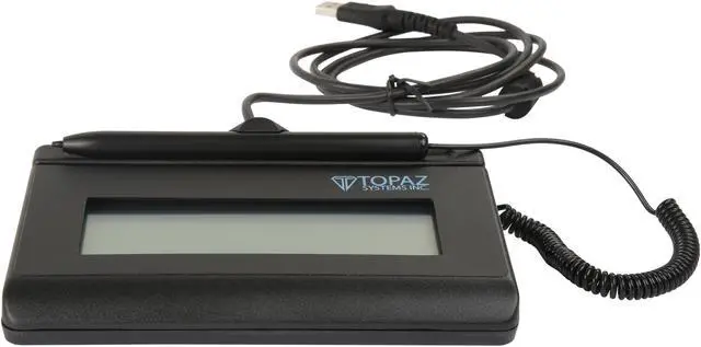 Alt view image 2 of 6 - Topaz T-LBK460 Series SigLite LCD 1x5 Signature Capture Pad, Virtual Serial via USB, Backlit - T-LBK460-BSB-R
