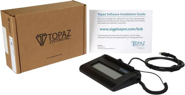 Alt view image 6 of 6 - Topaz T-LBK460 Series SigLite LCD 1x5 Signature Capture Pad, Virtual Serial via USB, Backlit - T-LBK460-BSB-R