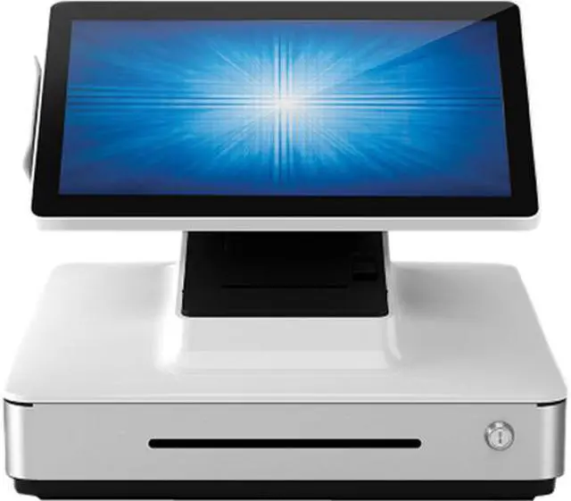 Main image of Elo E833933 PayPoint Plus for Windows POS System with 15" PCAP Touch Display, Barcode Scanner, Receipt Printer, MSR, Cash Drawer, Win 10 - White
