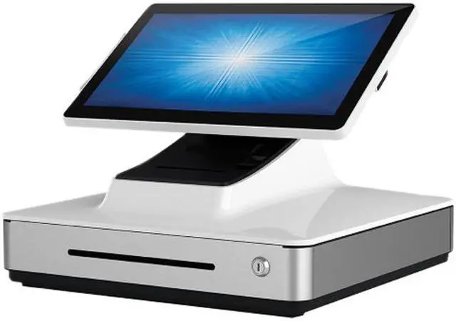 Alt view image 3 of 8 - Elo E833933 PayPoint Plus for Windows POS System with 15" PCAP Touch Display, Barcode Scanner, Receipt Printer, MSR, Cash Drawer, Win 10 - White
