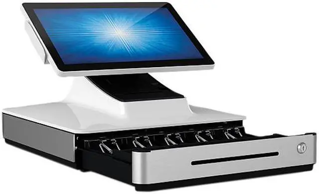 Alt view image 6 of 8 - Elo E833933 PayPoint Plus for Windows POS System with 15" PCAP Touch Display, Barcode Scanner, Receipt Printer, MSR, Cash Drawer, Win 10 - White