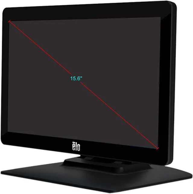 Alt view image 2 of 2 - Elo Touch Solutions E155645 Black 15.6" USB Projected Capacitive Touchscreen Monitor with Stand 250 cd/m2 700:1 Built-in Speakers