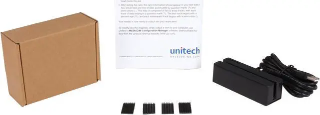 Alt view image 6 of 6 - Unitech MS246 Magnetic Card Stripe Reader - USB