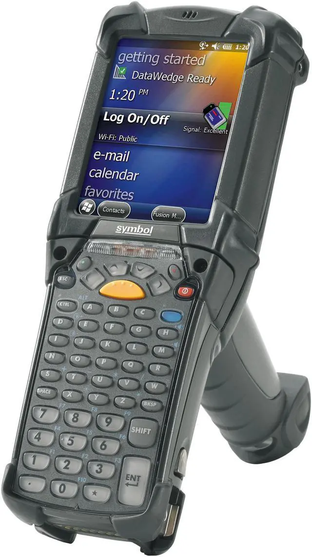 Main image of Zebra MC9200 Series Gun-style 43-key Numeric Mobile Computer with 3.7” Color Touch LCD/1GB RAM/2 GB Flash - MC92N0-GJ0SYFAA6WR
