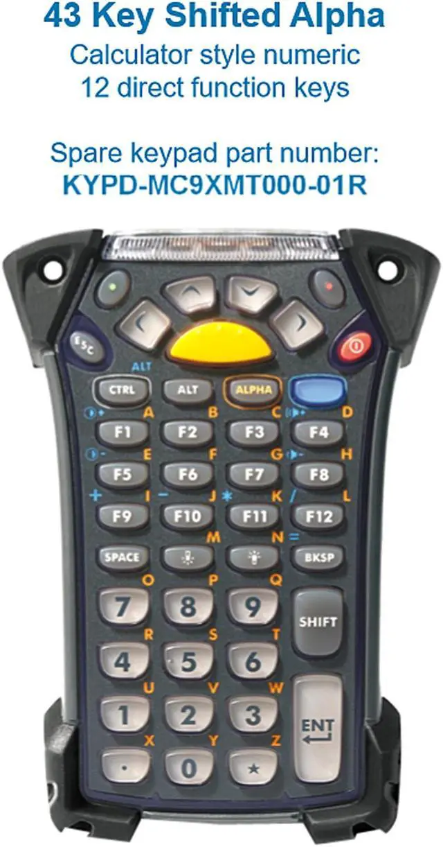 Alt view image 4 of 4 - Zebra MC9200 Series Gun-style 43-key Numeric Mobile Computer with 3.7” Color Touch LCD/1GB RAM/2 GB Flash - MC92N0-GP0SYFAA6WR