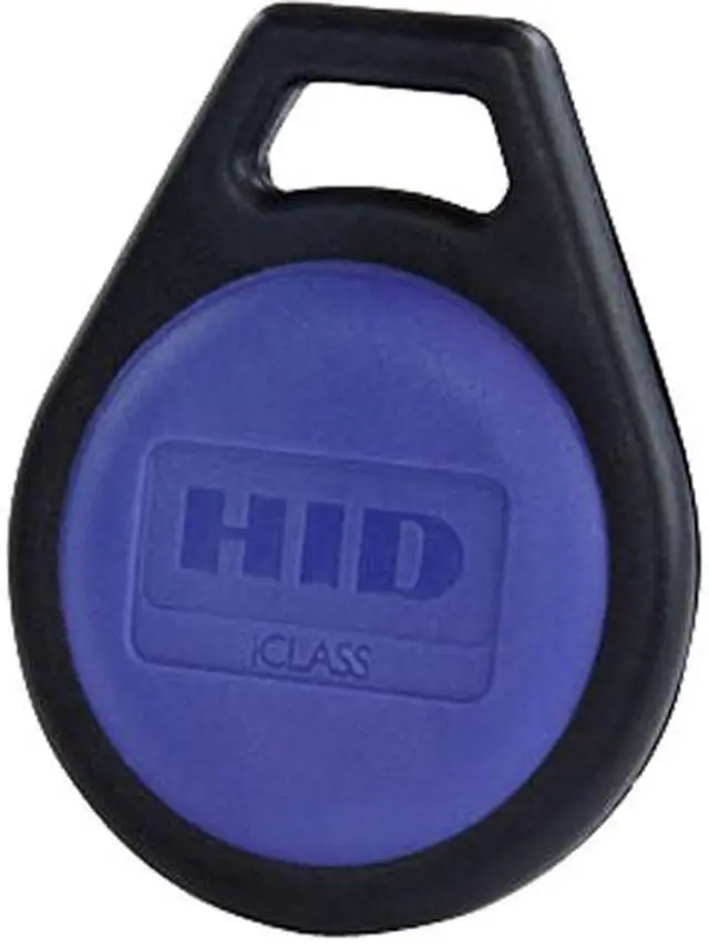 Main image of HID Global 2050CNNNN iCLASS Key Fob, Black with Blue Insert