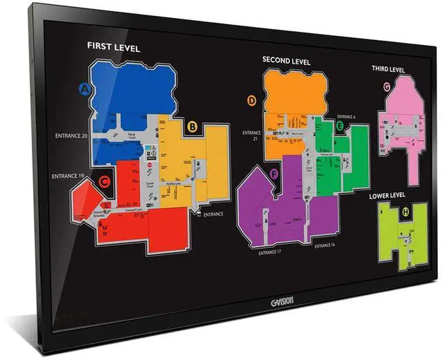 Alt view image 2 of 4 - GVision 23.8" LCD Touch Screen - PCAP 10 Point Touch (USB) - 3000: 1 Contrast - 2 built-in Speakers - 100mm VESA - TAA Compliant (D24ZD-OH-45PT)