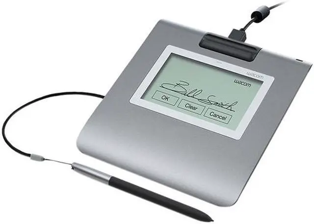 Alt view image 2 of 6 - Wacom STU-430 4.5" Monochrome Signature Pad, 2540 lpi, 1024 Pressure Level, Pen, USB Interface