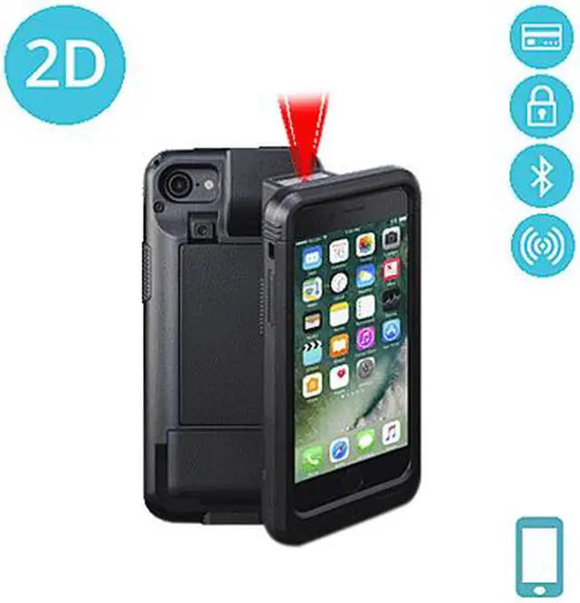 Alt view image 5 of 6 - Infinite Peripherals LP7-ZS2DBTRE-PH7 Linea Pro 7 - iPhone SE, iPhone 7/8 & iPhone 6/6s 2D Barcode Scanner Encrypted MSR, BT, RFID