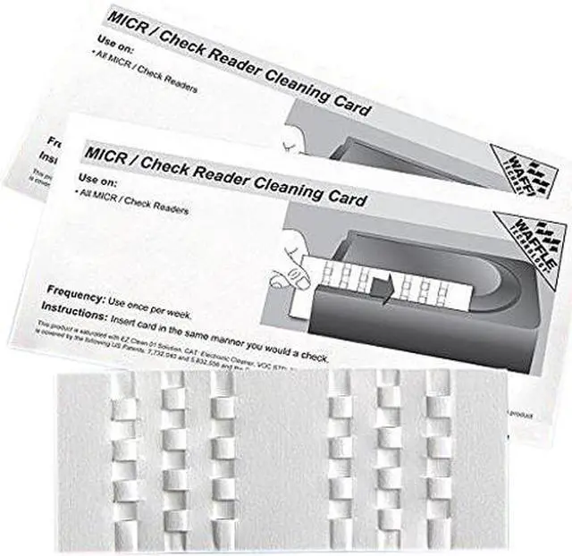 Main image of KICTeam KW3-CRB15 MICR/Check Reader Cleaning Card Featuring Waffletechnology