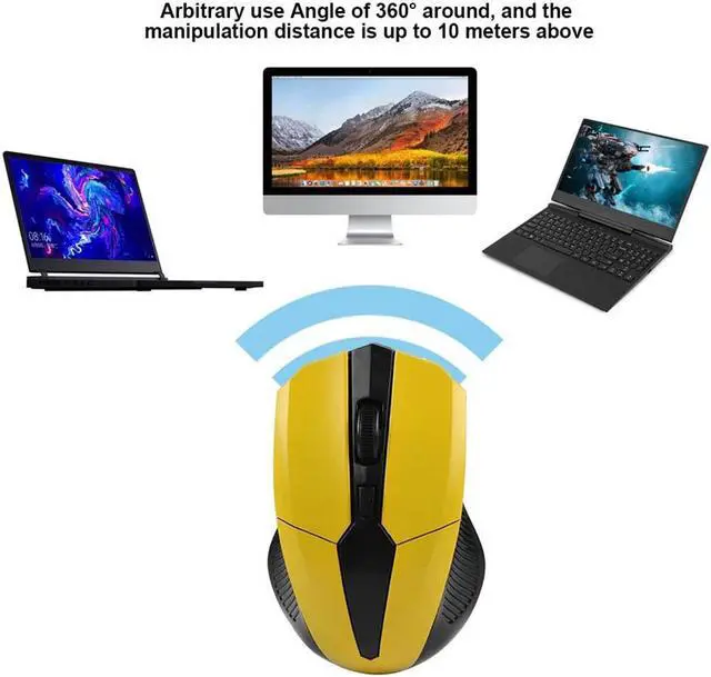 Alt view image 6 of 6 - Portable 319 2.4Ghz Wireless Mouse Adjustable 1200DPI Optical Gaming Mouse Wireless Home Office Game Mice for PC Computer Laptop