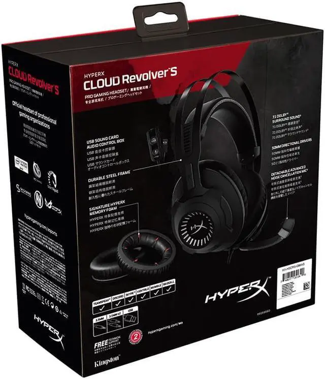 Alt view image 5 of 5 - HyperX Cloud Revolver S Gaming Headset Plug N Play Dolby® Surround 7.1 headphone Studio-grade sound stage lets you hear further