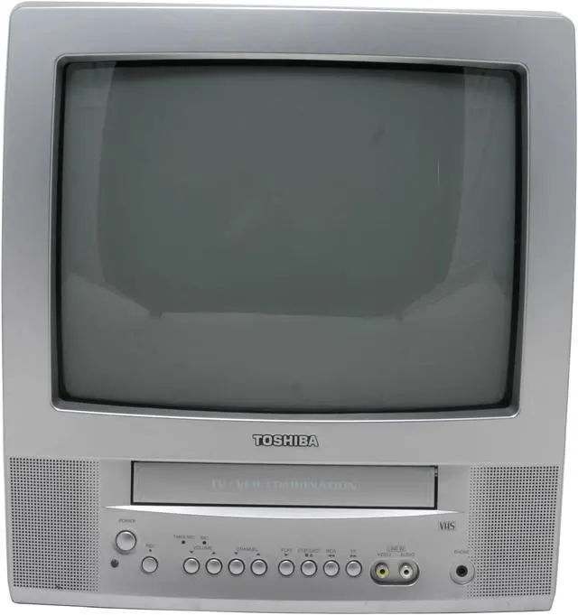 Alt view image 3 of 6 - TOSHIBA MV13Q41 13" Silver TV w/ VCR Combo