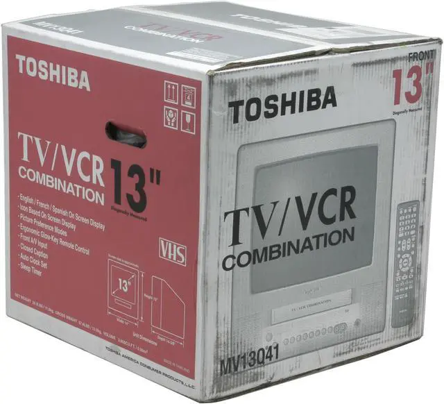 Alt view image 6 of 6 - TOSHIBA MV13Q41 13" Silver TV w/ VCR Combo